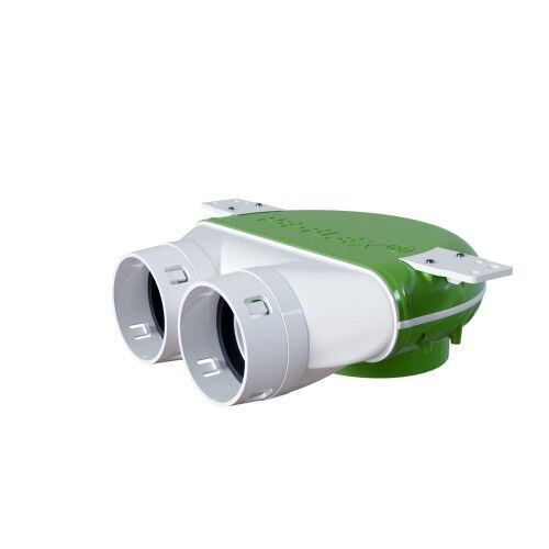 Stropní box pro rekuperaci pro přímou instalaci talířového ventilu 2x75/125